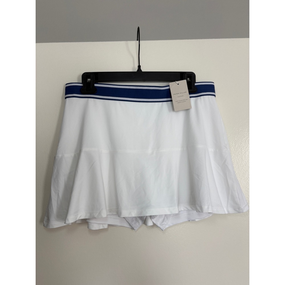NWT Women's Peter Millar Francoise Court Skort Large White LF22EB100 Striped - Picture 2 of 9
